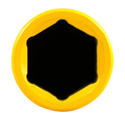 Premium 1/2" Drive Torque Limiting Socket 19mm 65 ft‑lb Yellow – Impact‑Ready, Chrome Moly Steel, Anti‑Overtightening Wheel Socket