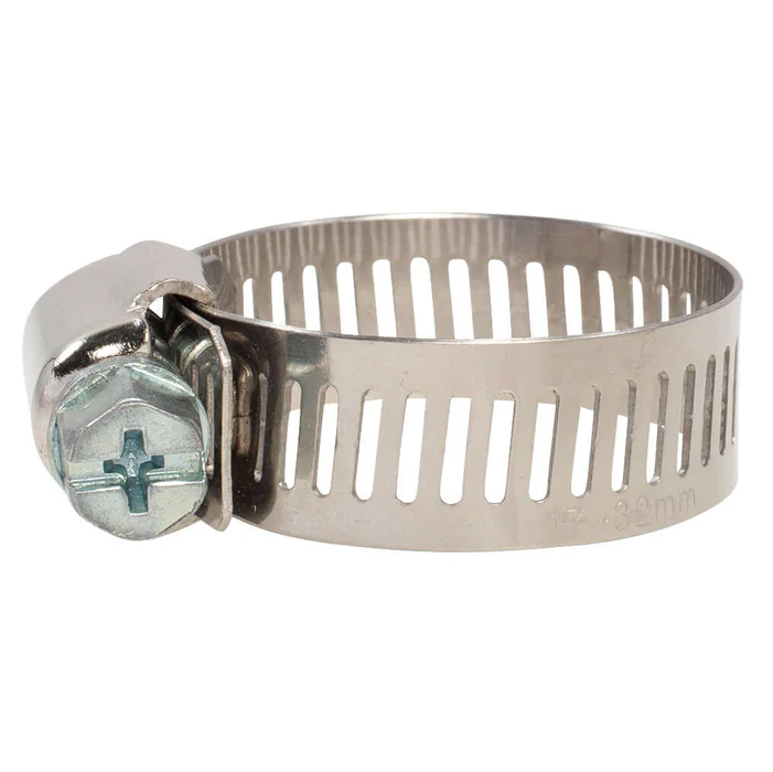 Hose Clamp #12 Standard Ventilated Stainless Steel Band Zinc Plated Housing Screw 10PC Durable Heavy Duty Hose Fasteners