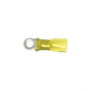 Stud Ring Heat Shrink Terminals 12-10 AWG #10 Hole, 100 Pack Durable Crimp Connectors for Automotive Marine Electrical Wiring