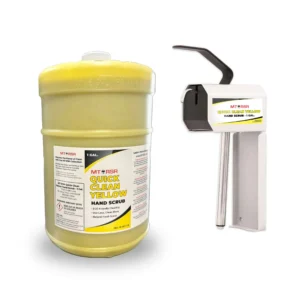 MT-RSR Quick Clean Yellow Hand Scrub, 1 Gal with Wall Dispenser, Solvent-Free