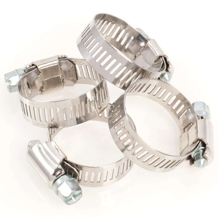 Hose Clamp #12 Standard Ventilated Stainless Steel Band Zinc Plated Housing Screw 10PC Durable Heavy Duty Hose Fasteners