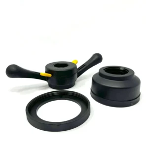 Premium Quick Hub Nut Set 40mm x 5mm with Pressure Cup and Protector Ring for Wheel Balancer Shafts