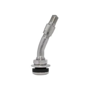 Dill VS‑962WZ Chrome Tire Valve for Ford w/ Inflate Thru Cap Bent 23° Clamp‑In Valve Stem Precision Fit