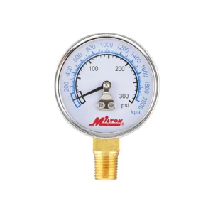High Pressure Dial Pressure Gauge 0‑300 PSI 1/4″ NPT Bottom Mount Industrial Compressor Line Tool