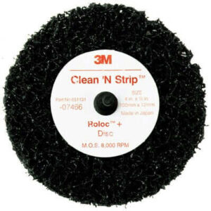 Scotch-Brite Roloc Clean 'N Strip Disc 4" x 1/2" XCS Extra Coarse Silicon Carbide Abrasive Each