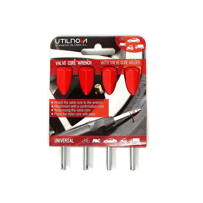 Locking Valve Core Tool Small 4-Pack Auto Tire Valve Installer Remover Durable Repair Tool SC01