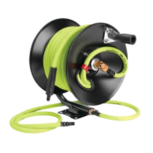 Heavy-Duty Manual Air Hose Reel 3/8" x 50' Fixed Wall-Mount Retractable Garage Workshop Industrial