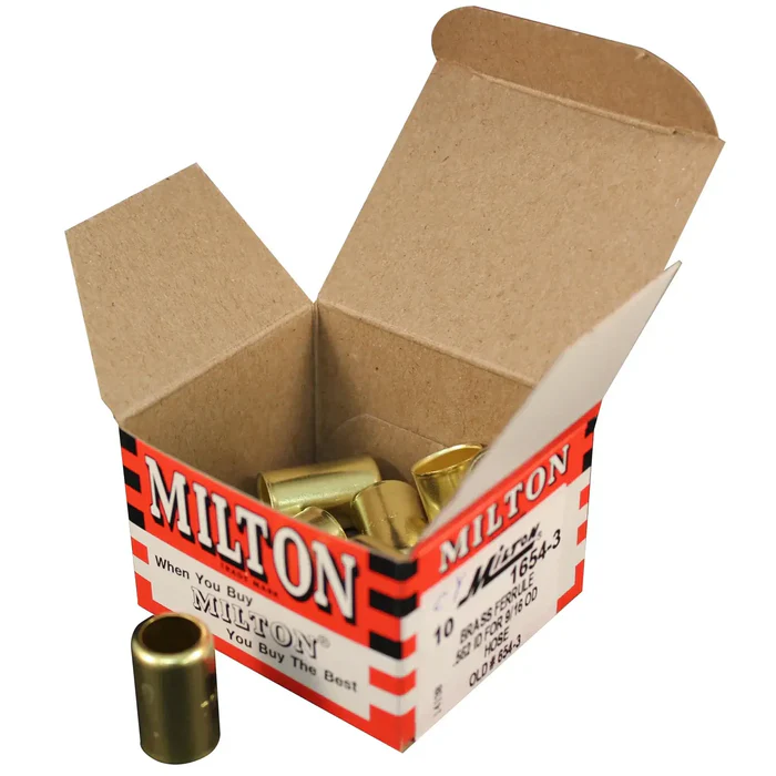 9/16" OD Brass Hose Ferrule Box of 10 for Custom Hose Assemblies 0.562 ID High Quality Durable Fittings