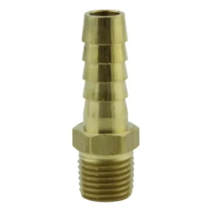 Air Hose Fitting 3/8" Barb x 1/4" MNPT Brass Connector for Pneumatic Tools Hoses Replacement Assembly
