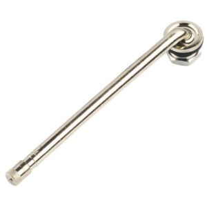 TR510 Clamp-In Truck Tire Valve 90° Bend 5.5" Metal Rim Valve for 0.382" Bore Hole – Each Heavy Duty