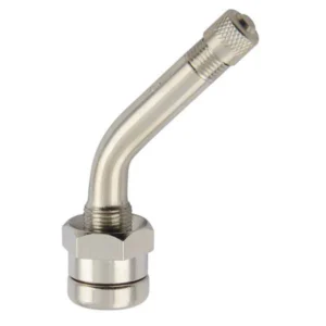 TR543C Clamp-In Truck Tire Valve 45° Bend Metal O-Ring Seal for 0.382" Bore Hole - Each