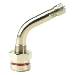 TR543D Clamp-In Truck Tire Valve 60° Bend Metal O-Ring Seal Rim Valve 0.382" Bore 100 Pack Heavy Duty