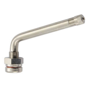 TR545E Clamp-In Truck Tire Valve 75° Bend Metal O-Ring Seal Rim Valve for 0.382" Bore Hole Each