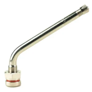 TR546D Clamp-In Truck Tire Valve 60° Bend O-Ring Metal Rim Valve for 0.382" Bore Hole Each