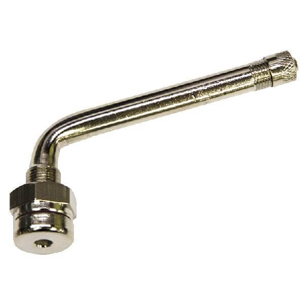 TR546E Clamp-In Truck Tire Valve 75° Bend O-Ring Seal Metal Rim Valve 0.382" Bore Hole 100 Pack