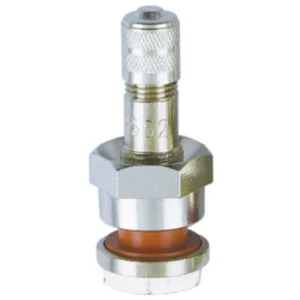 TR552 Clamp-In Truck Tire Valve Metal Grommet Seal Straight 1.26" Height 100 Pack for Heavy Duty Rims