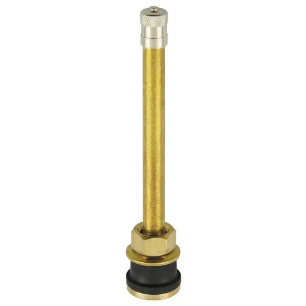 TR572 Clamp-In Truck Tire Valve 3.75" Straight Metal Rim Valve 10 Pack for Heavy Duty Trucks