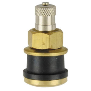 TR575 Clamp-In Truck Tire Valve 1.13" Straight Stubby Rim Valve for 0.625" Bore Hole - Each