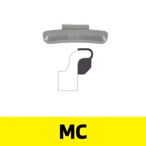 Clip-On WW MC Profile 0.50 oz Hooks – Box of 25, Heavy-Duty Yellow Lead-Free, Secure Clip-On Design