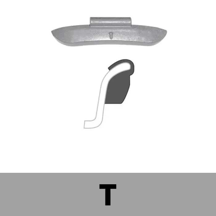 Clip-On WW T Profile 2.5 oz Zinc Gray Eco Wheel Weights Box of 25 Automotive Balancing Weights