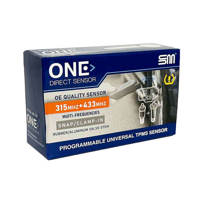SM Dual Frequency TPMS Sensor 315MHz 433MHz with Rubber & Metal Valve Each