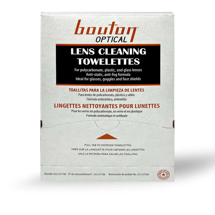 Lens Cleaning Towelettes 100 Pack Dispenser Anti Fog Anti Static Cleaning Wipes for Glass Plastic Polycarbonate