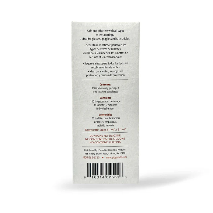 Lens Cleaning Towelettes 100 Pack Dispenser Anti Fog Anti Static Cleaning Wipes for Glass Plastic Polycarbonate