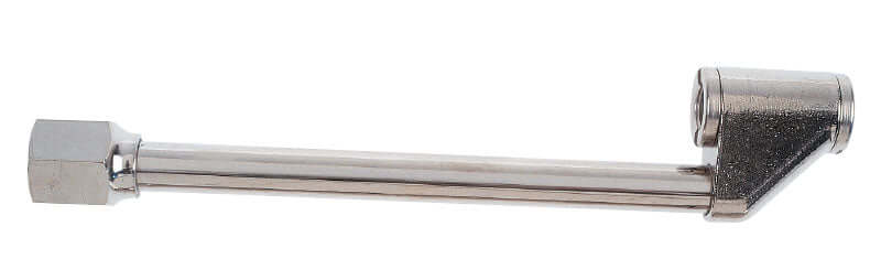 Dual Foot Lock On Air Chuck with 180 Degree Reverse Angle Closed Air Chuck 1/4 Inch Female Thread 6 Inch