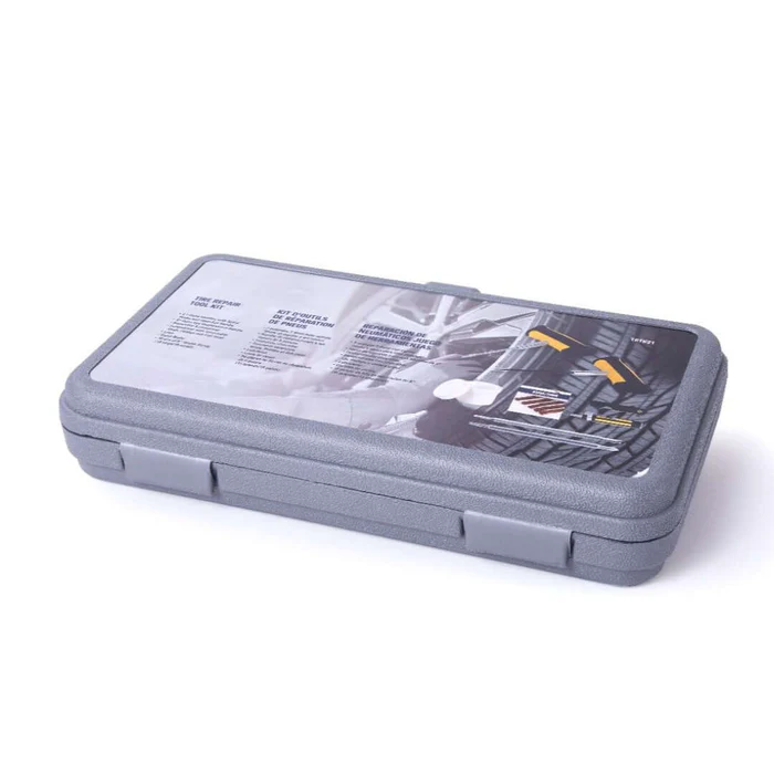 Heavy Duty Tire Repair Kit with String Plugs T-Handle Tools Spiral Probe Needle 30 Repair Strings