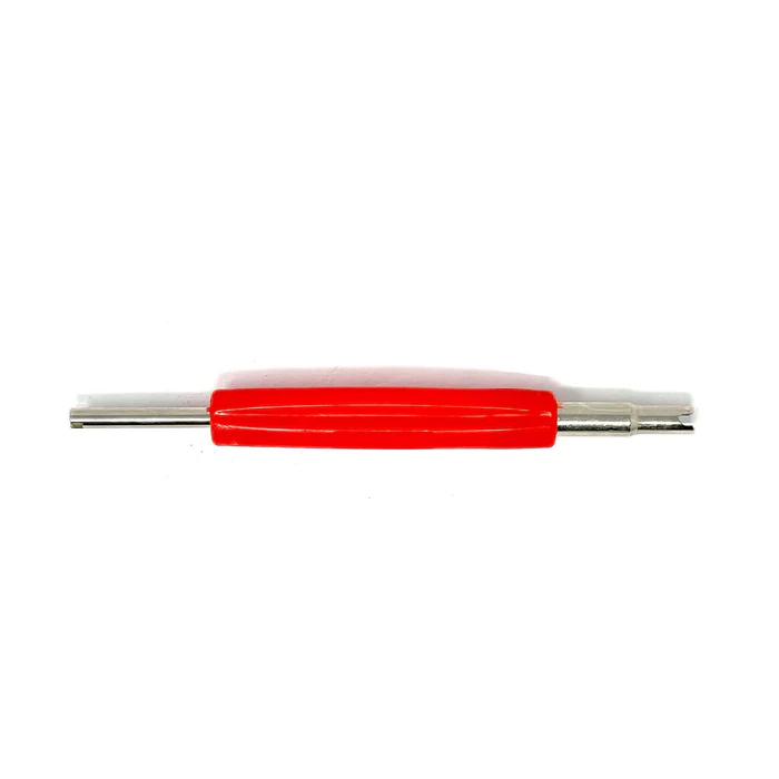 2-Way Valve Core Tool Red Dual End Tire Valve Stem Repair Remover Installer Heavy Duty Steel Shaft