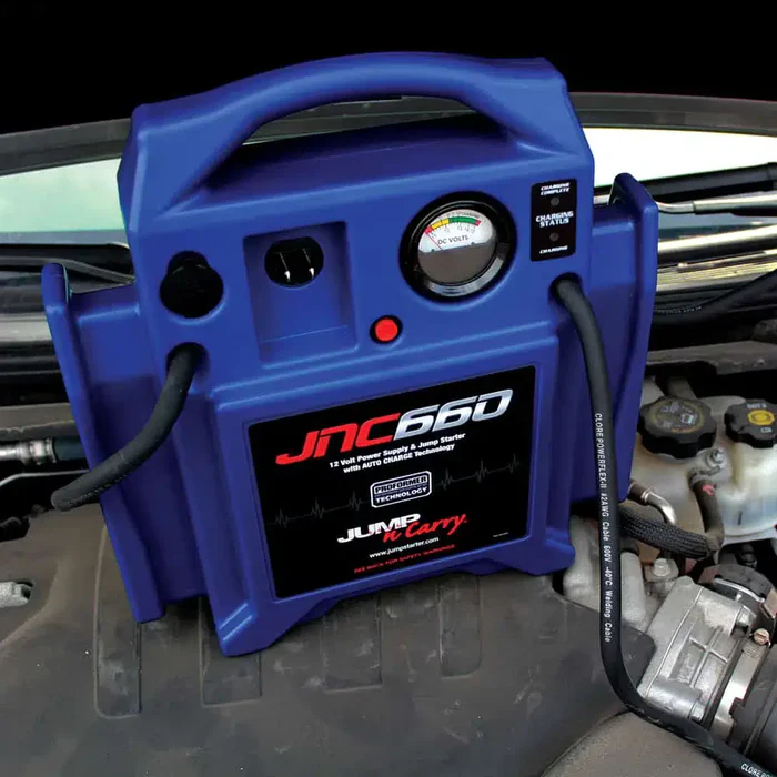 12V Jump Starter 1700 Peak Amps Portable Battery Booster with Built In Charger Heavy Duty Power Pack
