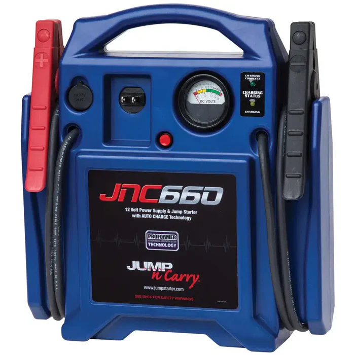 12V Jump Starter 1700 Peak Amps Portable Battery Booster with Built In Charger Heavy Duty Power Pack