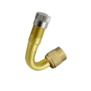 45 Degree Tire Valve Extension Nickel Plated Valve Stem Adapter for Automotive Tire Service