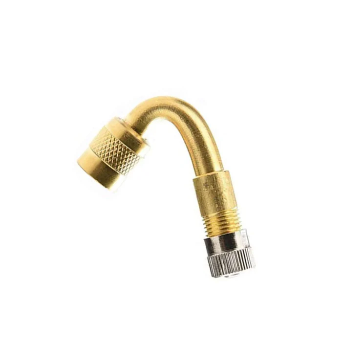 45 Degree Tire Valve Extension Nickel Plated Valve Stem Adapter for Automotive Tire Service