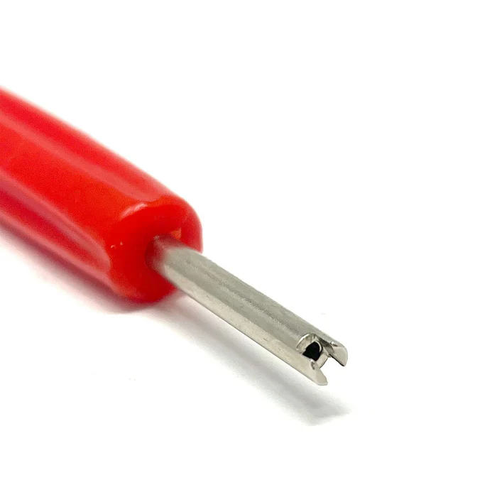 2-Way Valve Core Tool Red Dual End Tire Valve Stem Repair Remover Installer Heavy Duty Steel Shaft