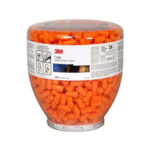 3M One Touch 1100 Foam Earplugs Refill Bottle 500 Pair Soft Disposable Hearing Protection Noise Reduction