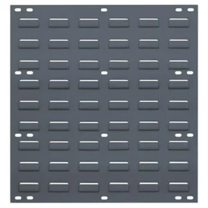 Louvered Storage Panel 18 x 19 Inch Gray Heavy Duty Steel Wall Mount Bin Organizer 175 lb Capacity