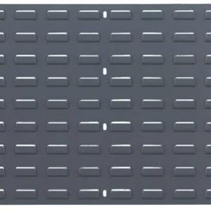 Louvered Wall Panel 36 x 19 Inch Gray Steel Storage Panel for Stack Hang Bins 175 lb Capacity
