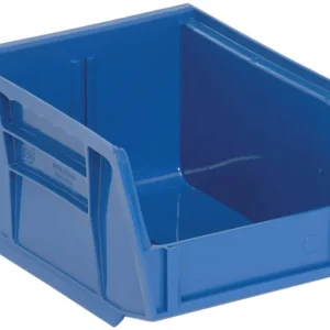 Stack Hang Storage Bin 5.375 x 4.125 x 3 Inch Blue Heavy Duty Organizer Bin 10 lb Capacity Each