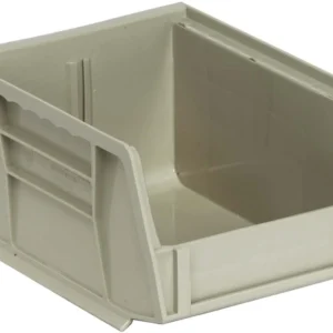 Stack Hang Storage Bin 5.375 x 4.125 x 3 Inch Stone Heavy Duty Organizer Bin 10 lb Capacity Each