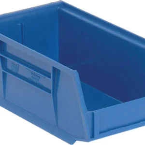Stack Hang Storage Bins 7.375 x 4.125 x 3 Inch Blue Heavy Duty Organizer Bin 24 Pack 10 lb Capacity