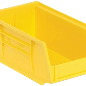 Stack Hang Storage Bins 7.375 x 4.125 x 3 Inch Yellow Heavy Duty Organizer Bin 24 Pack 10 lb Capacity