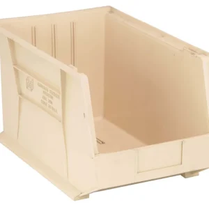 Stack Hang Bin 18x11x10 Inch Ivory Plastic Storage Organizer Inventory Parts Bin QUS260 S-12421