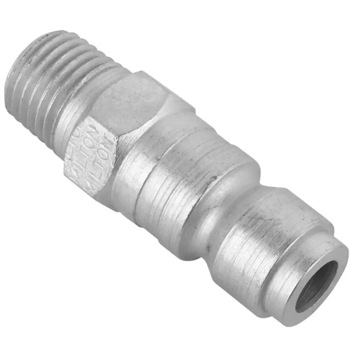 1/4 Inch MNPT P Style Air Plug Steel Quick Connect Air Fitting 300 PSI High Flow Pneumatic Connector