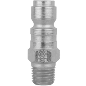1/4 Inch MNPT P Style Air Plug Steel Quick Connect Air Fitting 300 PSI High Flow Pneumatic Connector