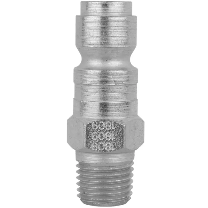 1/4 Inch MNPT P Style Air Plug Steel Quick Connect Air Fitting 300 PSI High Flow Pneumatic Connector