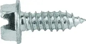 License Plate Screw #14 x 3/4" Zinc Plated 3/8" Head with Flathead 1/2" Washer 50 Pack