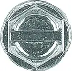 License Plate Screw #14 x 3/4" Zinc Plated 3/8" Head with Flathead 1/2" Washer 50 Pack