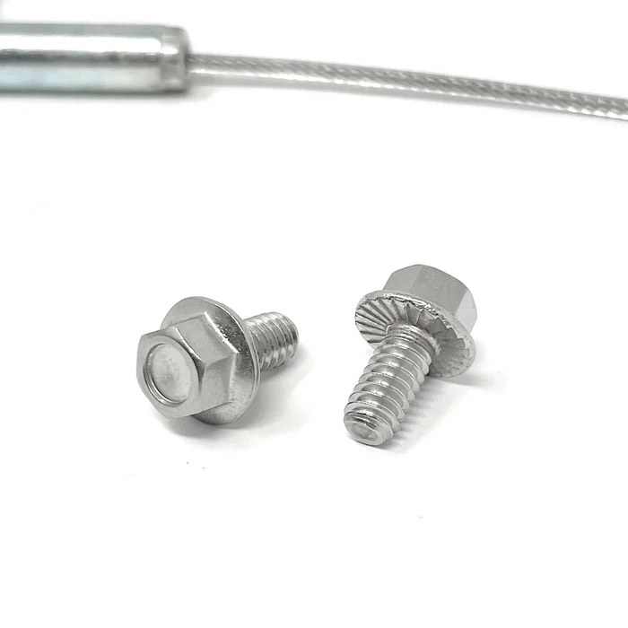 Wheel Aligner Turnplate Locking Pins with Cable and Hardware 2 Piece Set