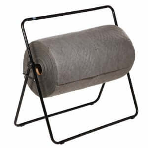 Adjustable Absorbent Mat Roll Dispenser Holds Up to 33" Rolls Steel Frame